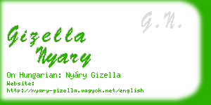 gizella nyary business card